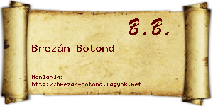 Brezán Botond névjegykártya